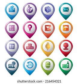 Logistics and Transport Pointer Icons