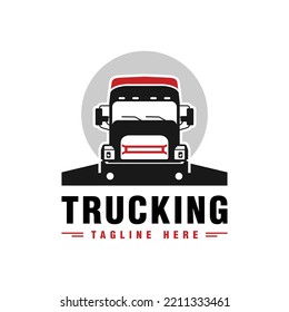 logistics transport truck vector logo design