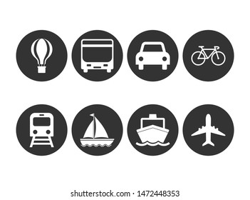 Logistics, transport, vehicle icon. Vector illustration, flat design.