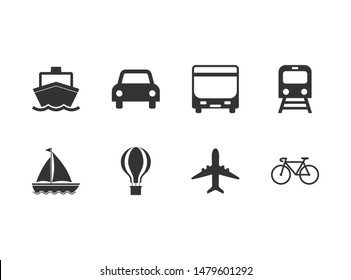 Logistics, transport, vehicle icon. Vector illustration, flat design.