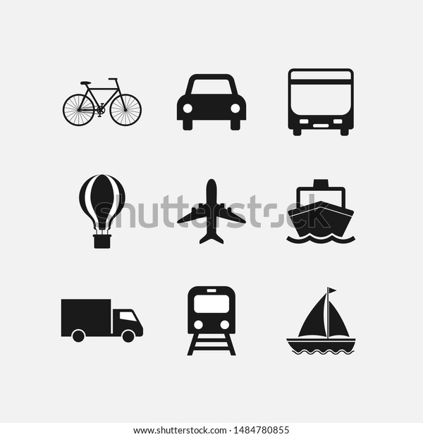 Logistics, transport, vehicle icon. Vector
illustration, flat
design.