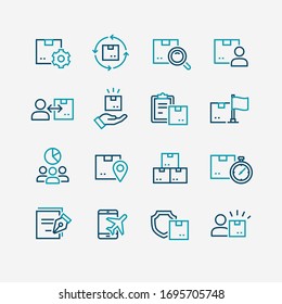  conjunto de iconos de logística y transporte