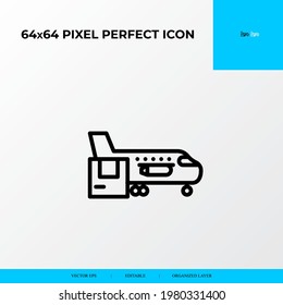 logistics transportation Plane icon. Logistics process 64x64 pixel perfect icon