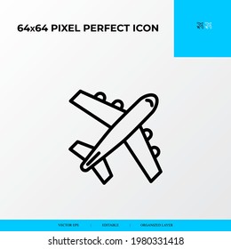 logistics transportation Plane icon. Logistics process 64x64 pixel perfect icon
