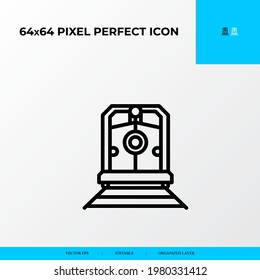 Logistik Transport Train Symbol. Logistikprozess 64x64 Pixel perfektes Symbol