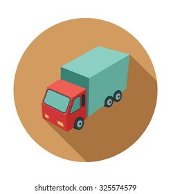 
Logistics Truck Colored Vector Icon
