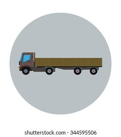 
Logistics Truck Colored Vector Icon
