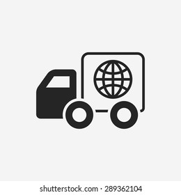 logistics truck icon