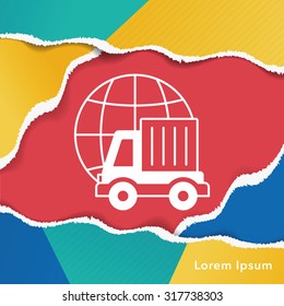 logistics truck icon