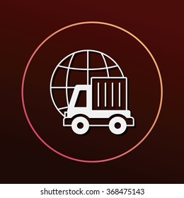 logistics truck icon