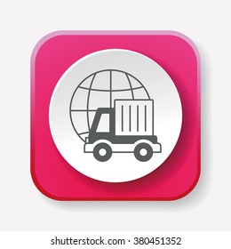 logistics truck icon