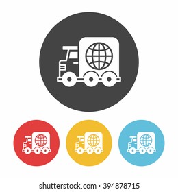logistics truck icon