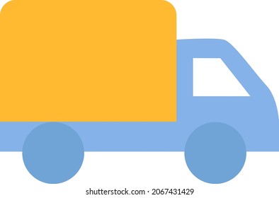 Logistics truck, illustration, vector, on a white background.