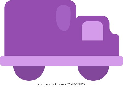 Logistics truck, illustration, vector on a white background.