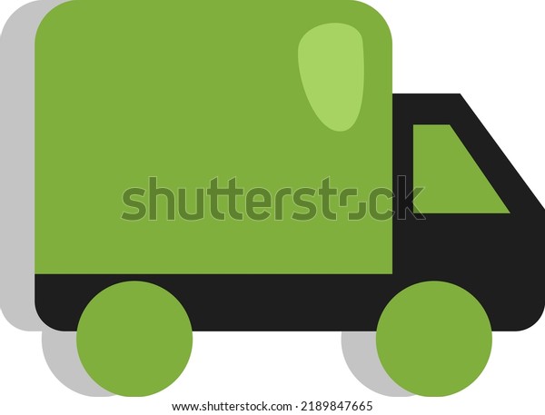 Logistics truck, illustration, vector on a\
white background.