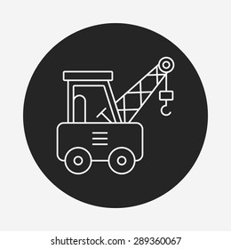 logistics truck line icon