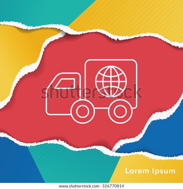 logistics truck line
icon