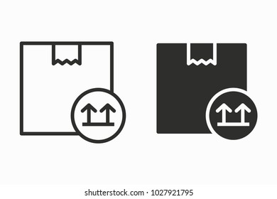 Logistics vector icon. Black illustration isolated for graphic and web design.