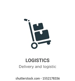 Logistics vector icon on white background. Flat vector logistics icon symbol sign from modern delivery and logistic collection for mobile concept and web apps design.