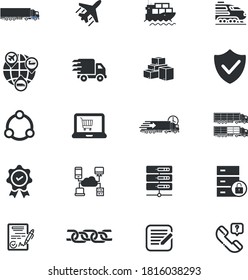 logistics vector icon set truck delivery shipping cargo fast business ship transport