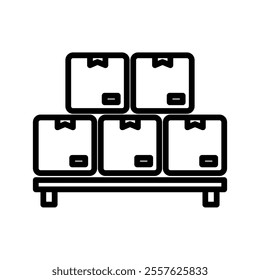 logistics Vector Lineal Icon on white background.