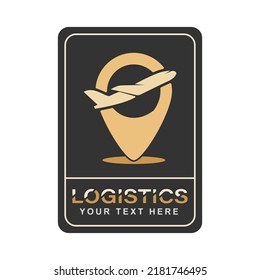 Logistics. Vector logo, logo or sticker of a transport company, for websites, applications and creative ideas. Flat style