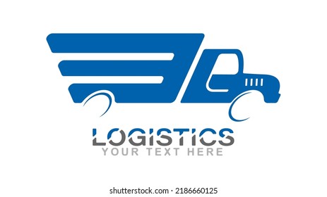 Logistics. Vector template for company logo, business and thematic design. Flat style