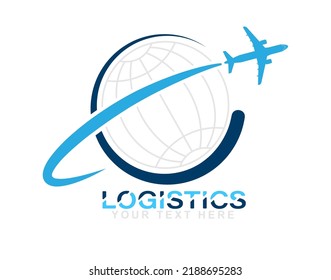 Logistics. Vector template for company logo, business and thematic design. Flat style