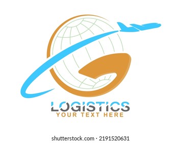 Logistics. Vector template for company logo, business and thematic design. Flat style