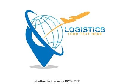 Logistics. Vector template for company logo, business and thematic design. Flat style