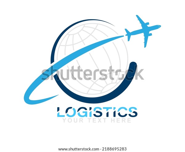 Logistics. Vector template for company logo,\
business and thematic design. Flat\
style