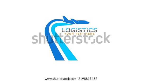 Logistics. Vector template for company logo,\
business and thematic design. Flat\
style