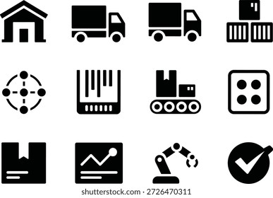 Logistik- und Lagerverwaltung - Vektorgrafik