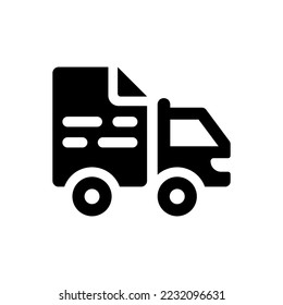 Icono de la lista de ruta de logística (ilustración vectorial)