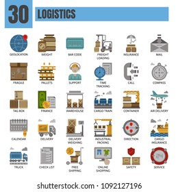 Logistics,Thin Line and Pixel Perfect Icons