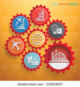 
Logistic,transport concept design on clean background,vector