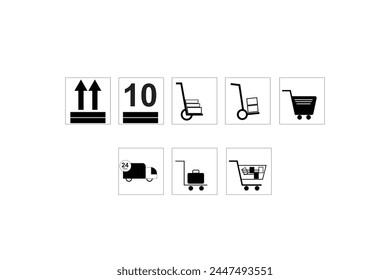 Logitics delivery icons set  pickup  linear icon 