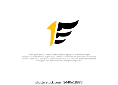 logo 1 letter e wing