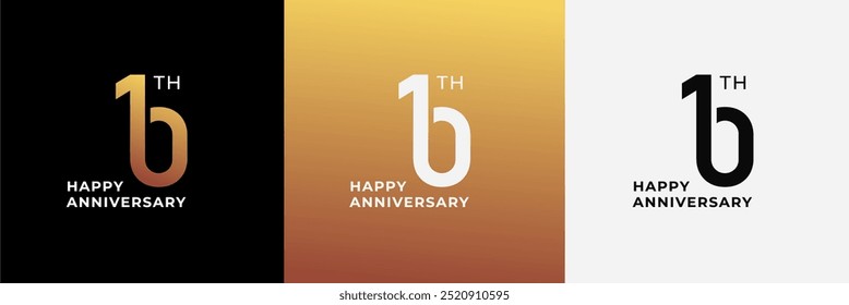 Logo 10th, 10 years anniversary, Creative design template for celebration, greeting, birthday and invitation. Editable file