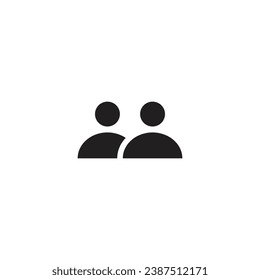 Logo of 2 people in black with blank background