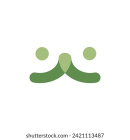 Logo 2 people green design template element