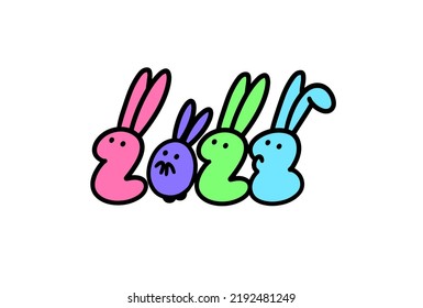 Logo for 2023 in the shape of a rabbit