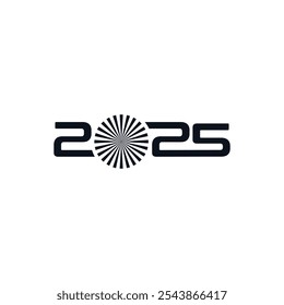logo 2025, Happy new year 2025 vector logo.