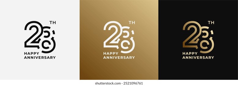 Logo 28th, 28 anos aniversário, Modelo de design criativo para celebração, aniversário, saudação e convite. Arquivo editável