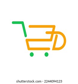 Logo 2D letter combination design vector illustration white background
