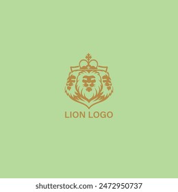 A logo with 3 lions head, Three face lions logo design.