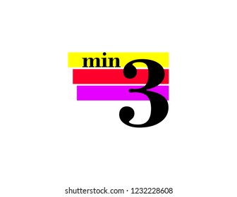 Logo 3 minute colored lines