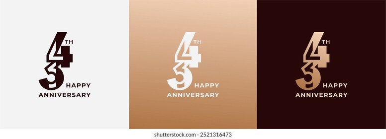 Logo 34th, 34 years happy anniversary, Creative design template for celebration, birthday, greeting and invitation. Editable file