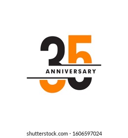 logo of 35th year anniversary vector template