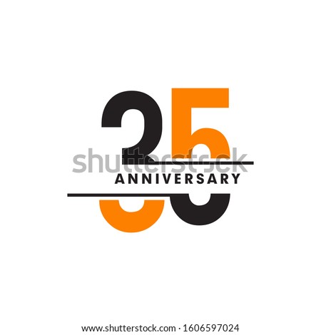 logo of 35th year anniversary vector template